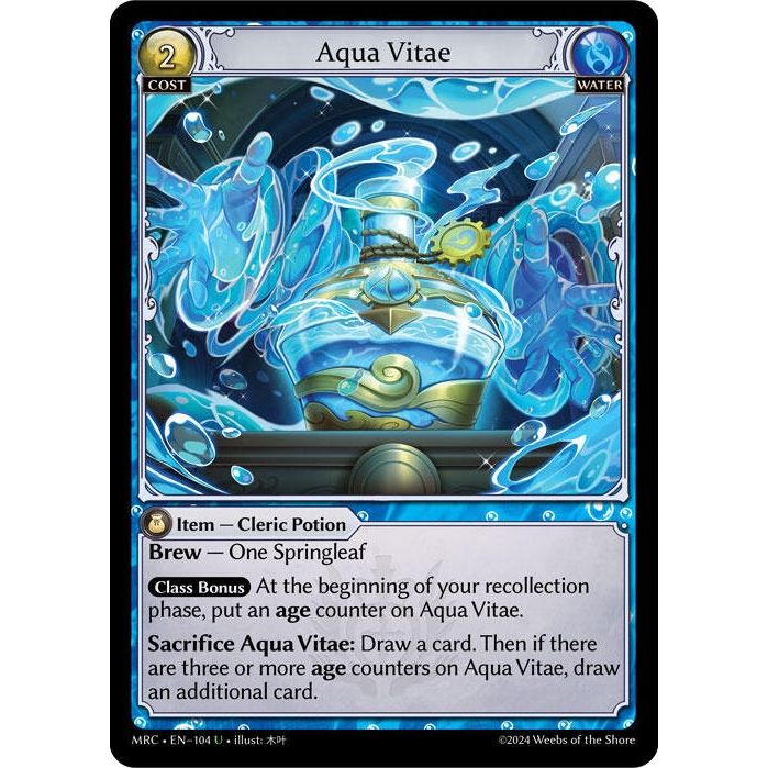Image for Aqua Vitae (104) (MRC) - Grand Archive TCG