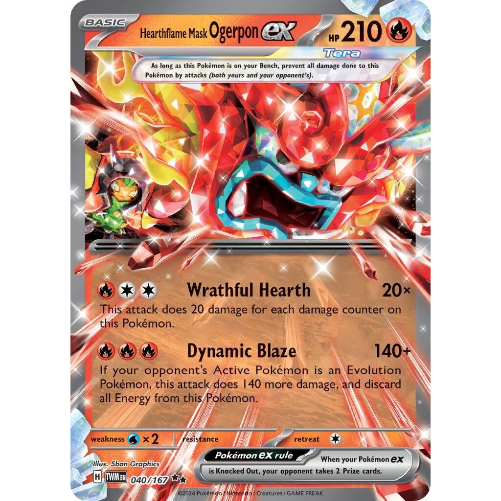Image for Hearthflame Mask Ogerpon ex (040/167) (TWM) - Pokemon