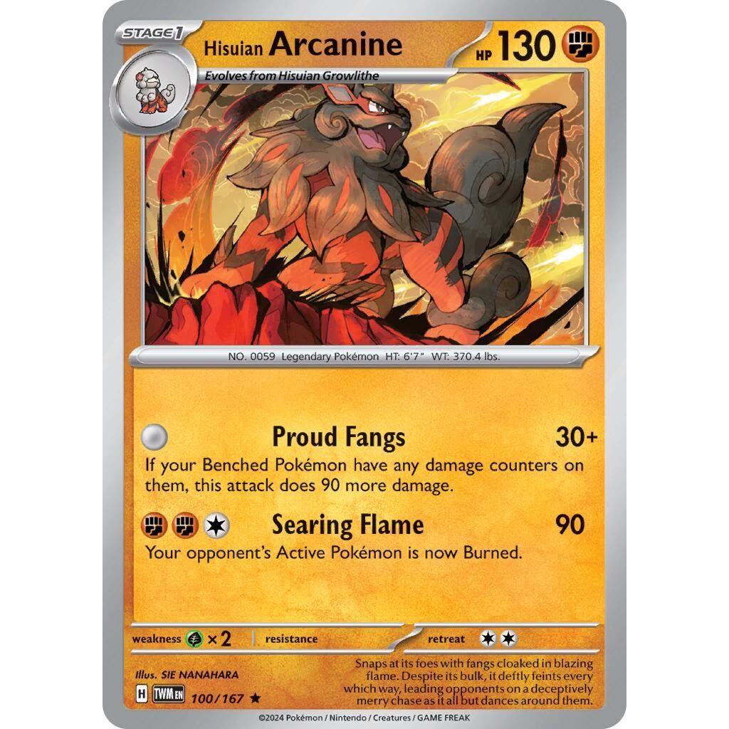 Image for Hisuian Arcanine (100/167) (TWM) - Pokemon