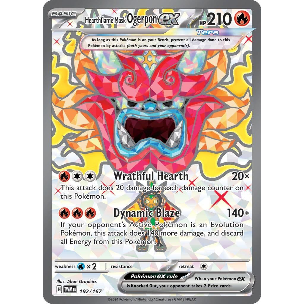 Image for Hearthflame Mask Ogerpon ex (192/167) (TWM) - Pokemon
