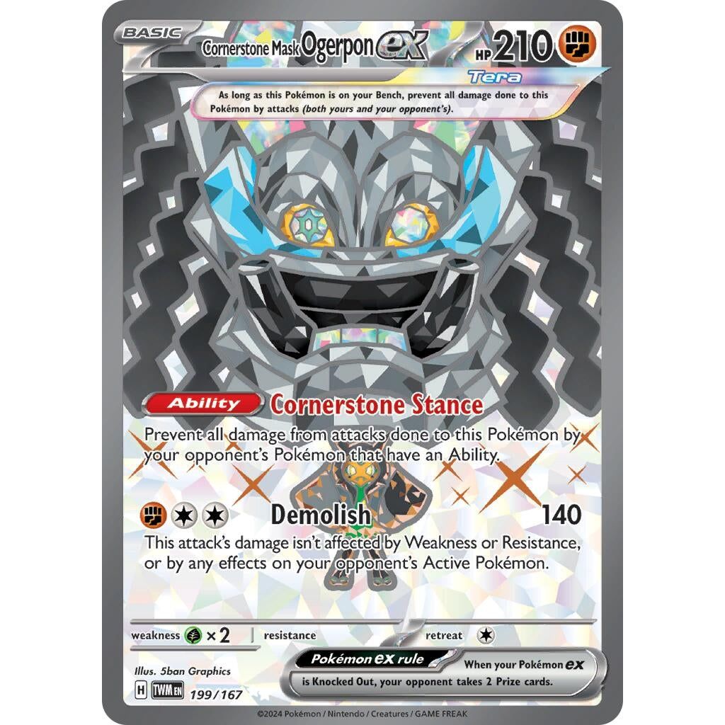 Image for Cornerstone Mask Ogerpon ex (199/167) (TWM) - Pokemon
