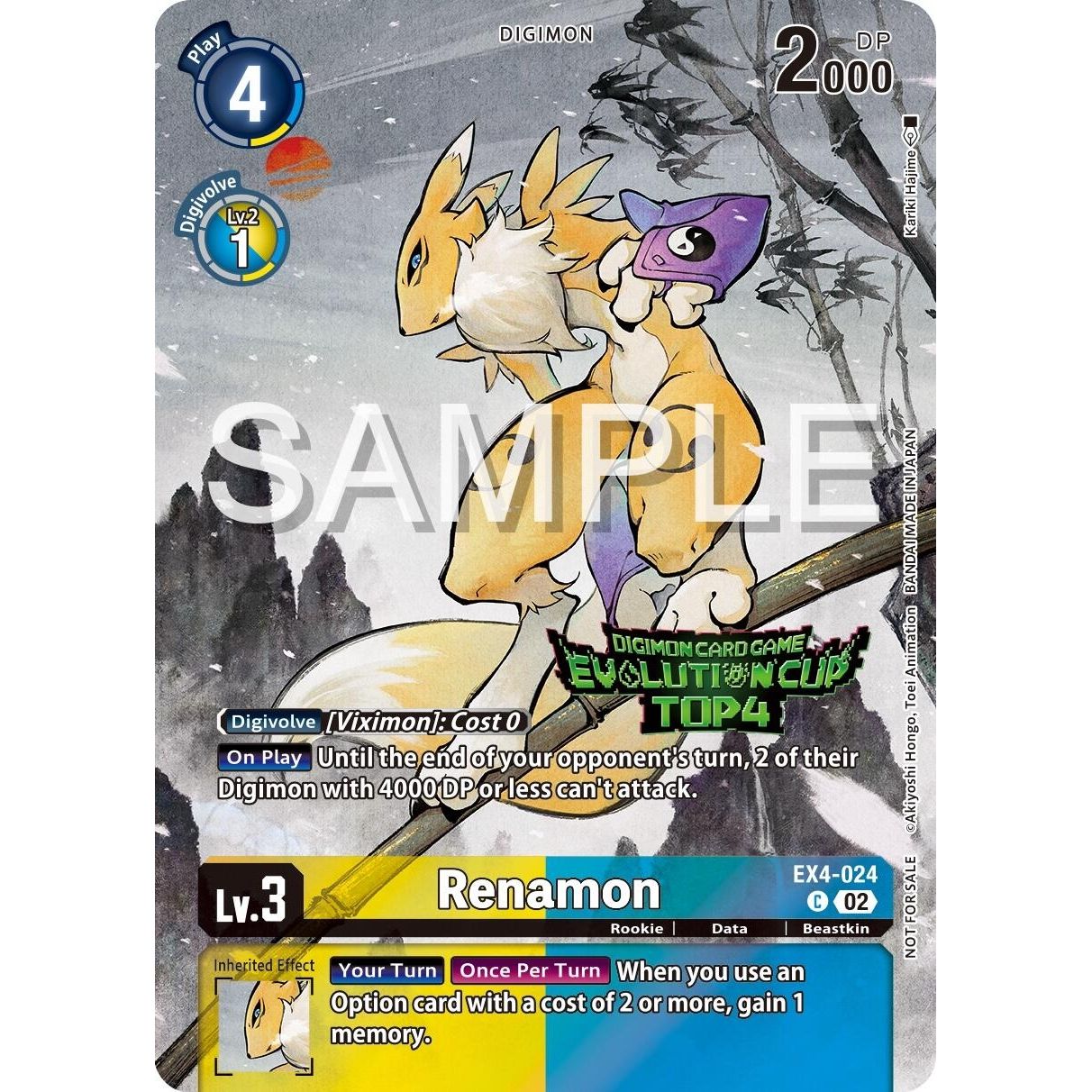 Image for Renamon - EX4-024 (2024 Evolution Cup Top 4) (EX4-024 C) (EX04) - Digimon Card Game