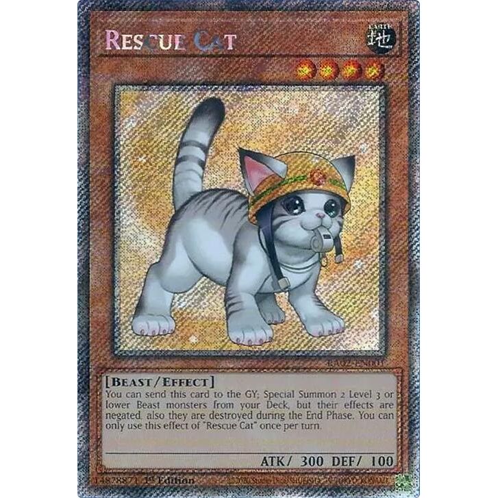 Image for Rescue Cat (Alternate Art) (Platinum Secret Rare) (RA02-EN001) (RA02) - YuGiOh