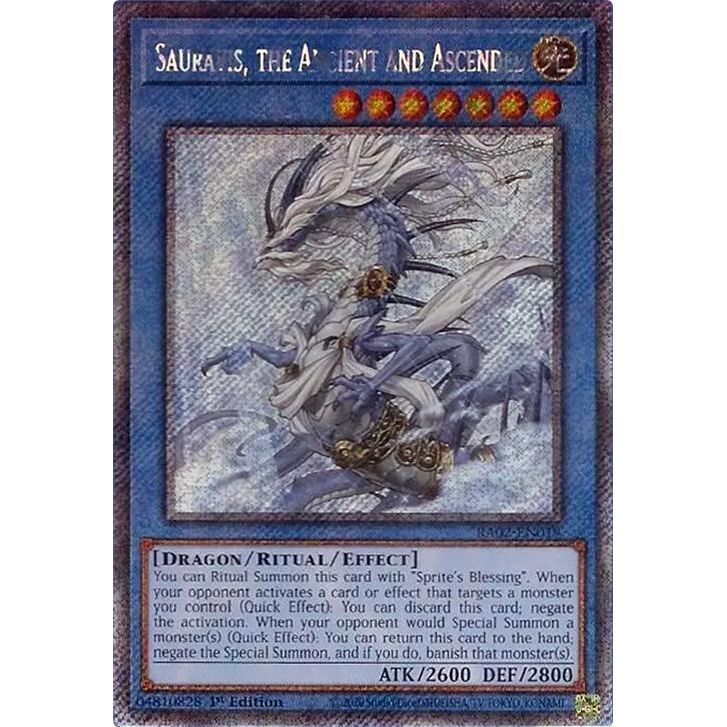 Image for Sauravis, the Ancient and Ascended (Platinum Secret Rare) (RA02-EN019) (RA02) - YuGiOh