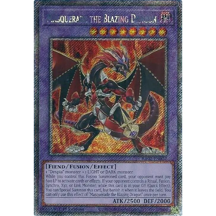 Image for Masquerade the Blazing Dragon (Platinum Secret Rare) (RA02-EN022) (RA02) - YuGiOh