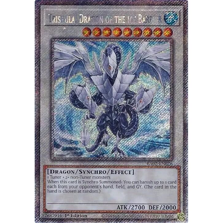 Image for Trishula, Dragon of the Ice Barrier (Platinum Secret Rare) (RA02-EN026) (RA02) - YuGiOh