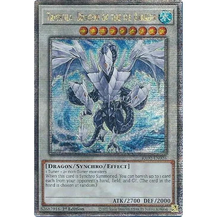 Image for Trishula, Dragon of the Ice Barrier (Quarter Century Secret Rare) (RA02-EN026) (RA02) - YuGiOh