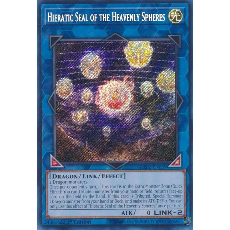 Image for Hieratic Seal of the Heavenly Spheres (Secret Rare) (RA02-EN039) (RA02) - YuGiOh