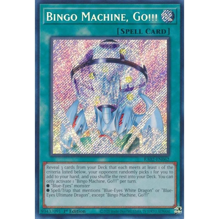 Image for Bingo Machine, Go!!! (Secret Rare) (RA02-EN062) (RA02) - YuGiOh
