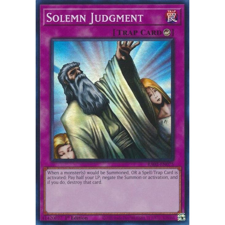 Image for Solemn Judgment (RA02-EN075) (RA02) - YuGiOh