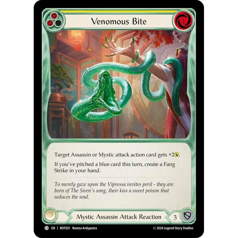 Image for Venomous Bite (Yellow) (MST021) (MST) - Flesh and Blood TCG