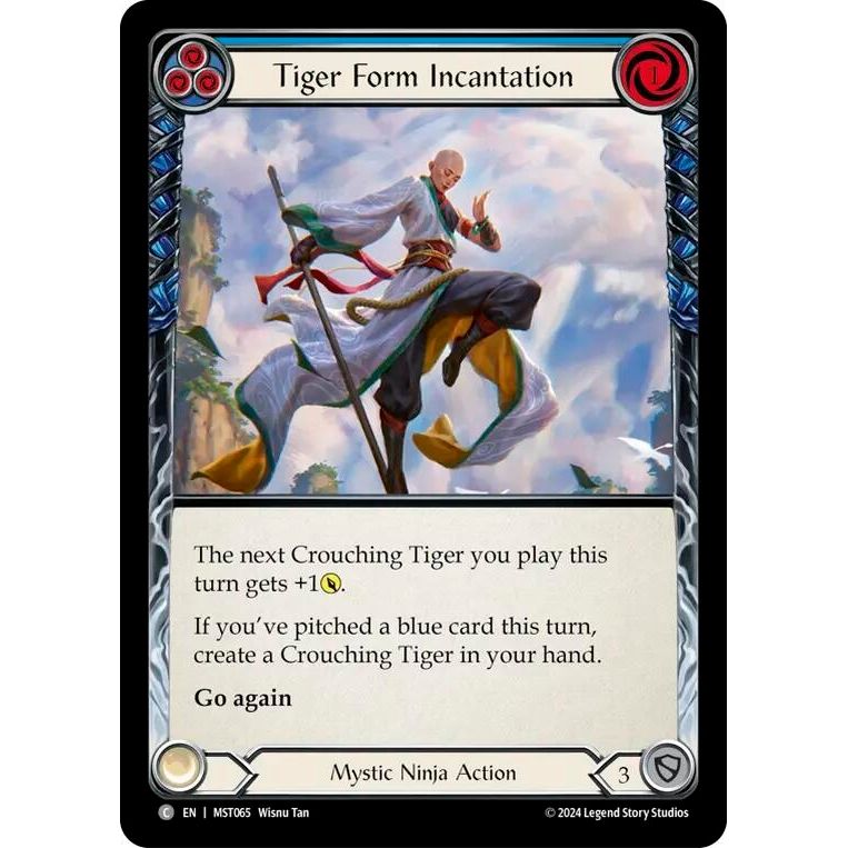 Image for Tiger Form Incantation (Blue) (MST065) (MST) - Flesh and Blood TCG