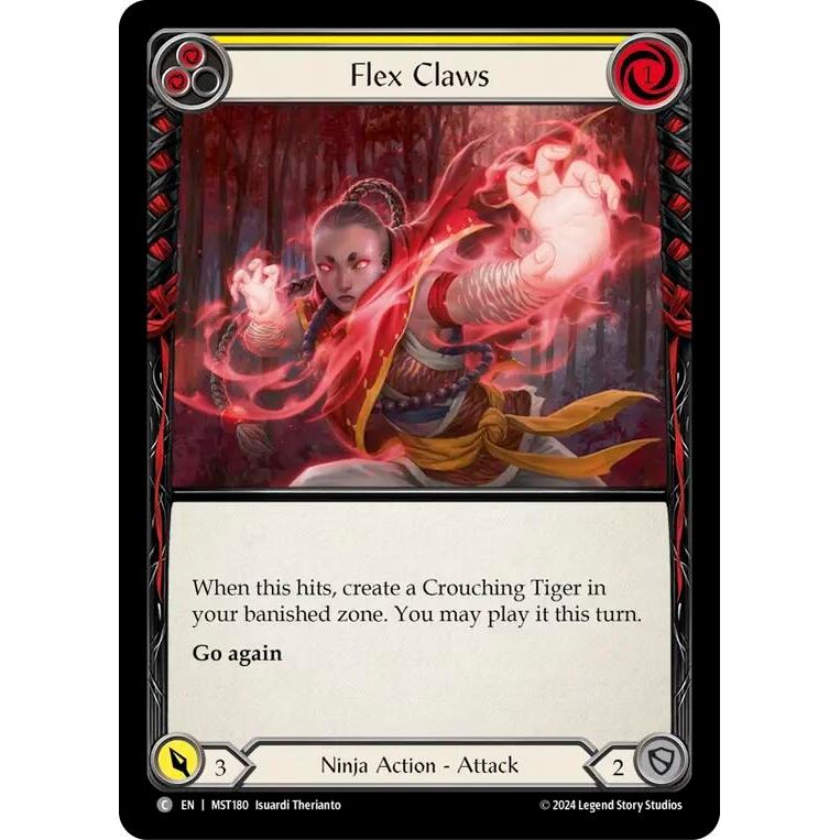 Image for Flex Claws (Yellow) (MST180) (MST) - Flesh and Blood TCG