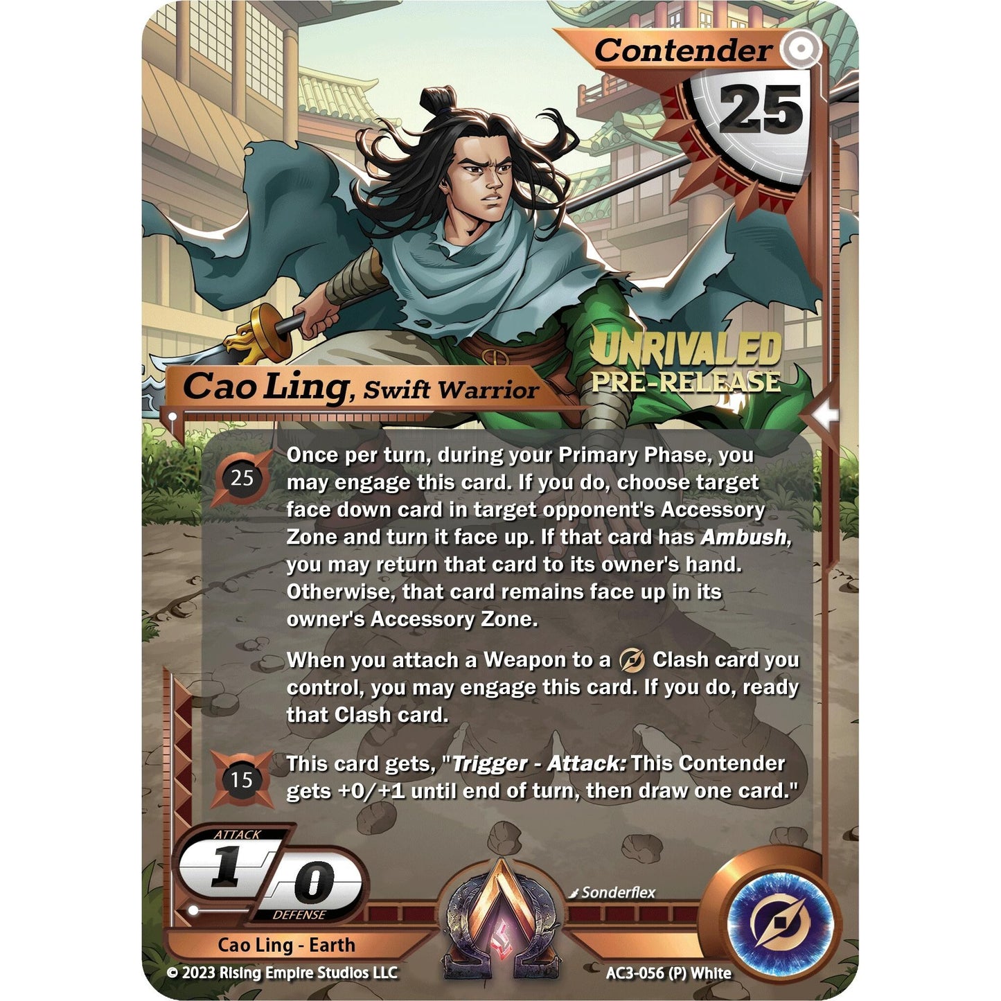 Image for Cao Ling, Swift Warrior (Pre-Release) (AC3-056) (AC3) - Alpha Clash
