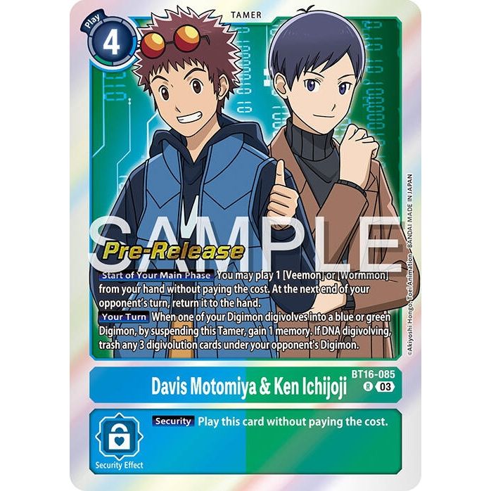Image for Davis Motomiya & Ken Ichijoji (BT16-085 R) (BT16_PR) - Digimon Card Game