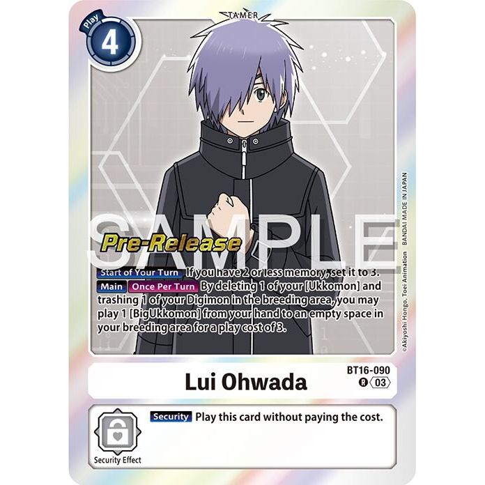 Image for Lui Ohwada (BT16-090 R) (BT16_PR) - Digimon Card Game