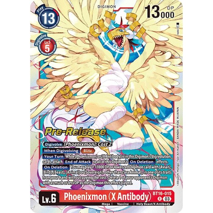 Image for Phoenixmon (X Antibody) (BT16-015 R) (BT16_PR) - Digimon Card Game