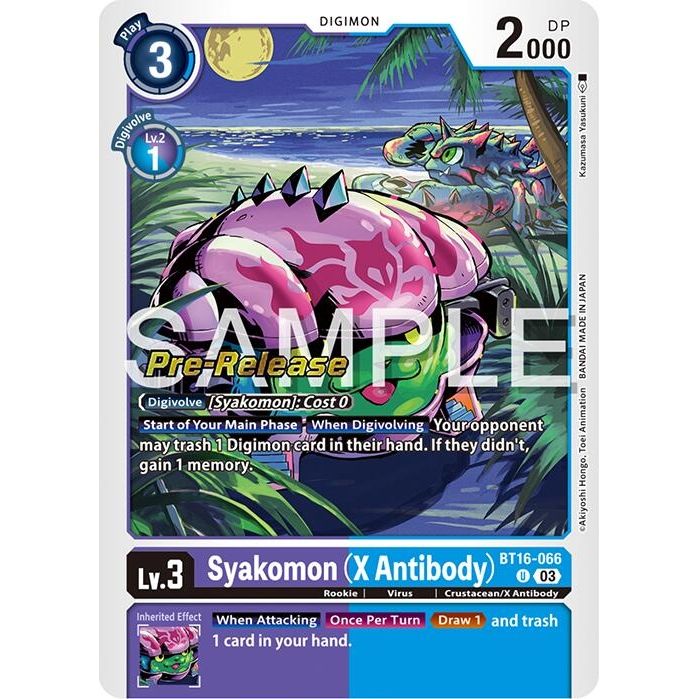 Image for Syakomon (X Antibody) (BT16-066 U) (BT16_PR) - Digimon Card Game