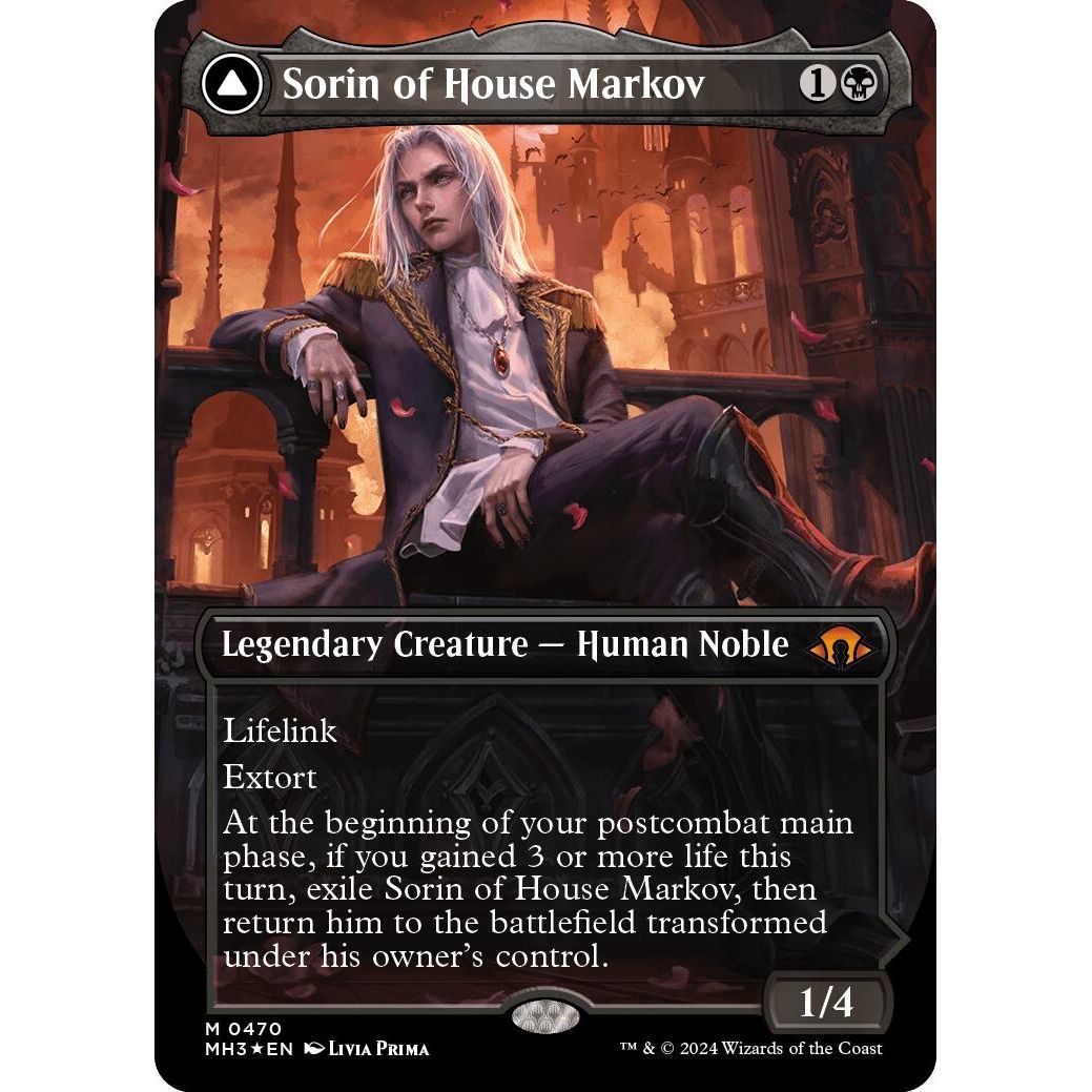 Image for Sorin of House Markov (Borderless) (Textured Foil) (470) (MH3) - Magic: The Gathering
