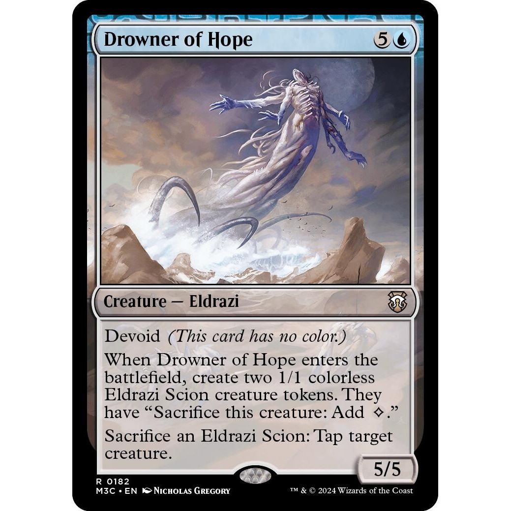 Image for Drowner of Hope (Ripple Foil) (182) (M3C) - Magic: The Gathering