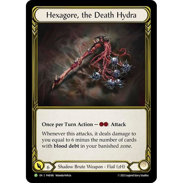Image for Hexagore, the Death Hydra - FAB186 (Golden) - FAB186 (FAB186) (PR) - Flesh and Blood TCG