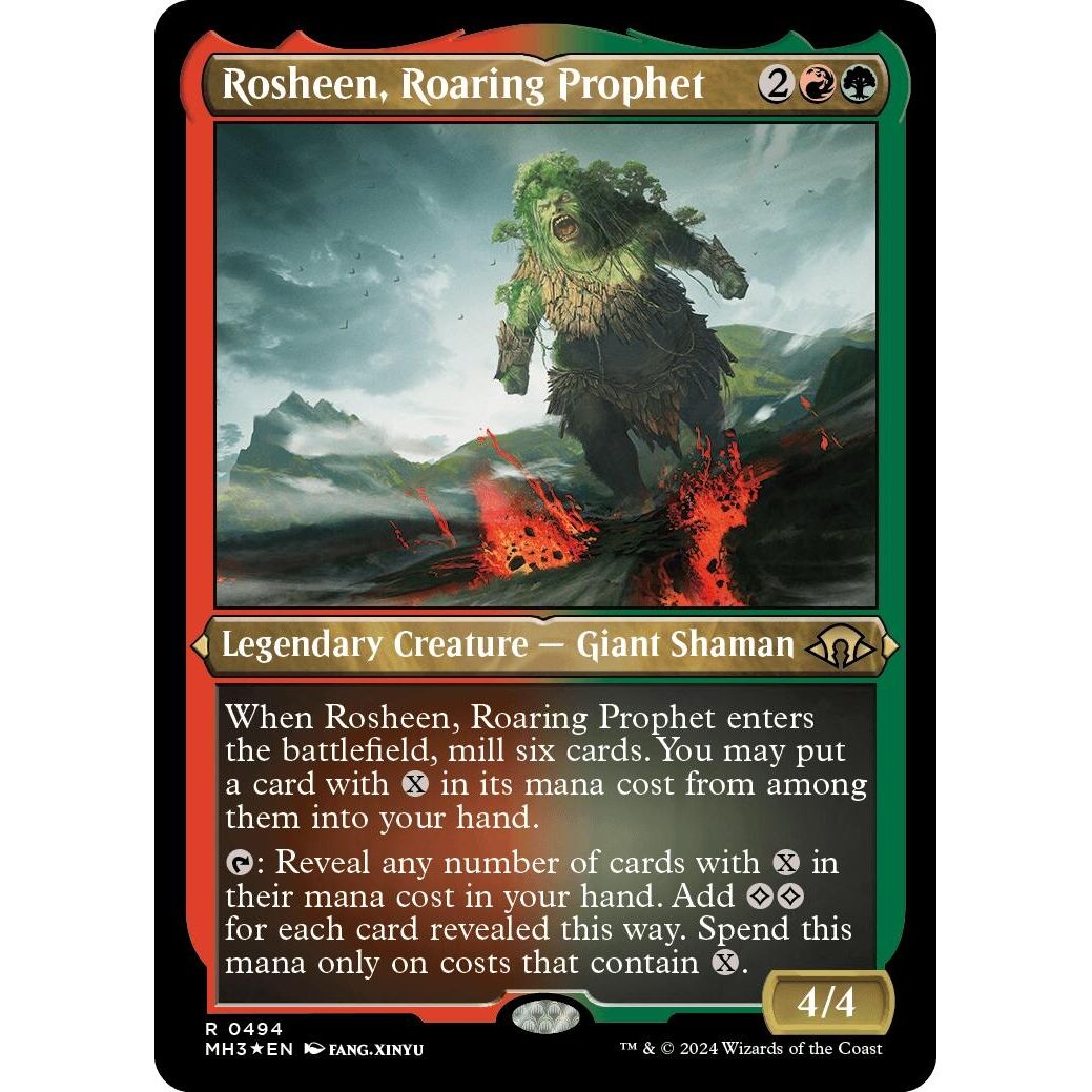 Image for Rosheen, Roaring Prophet (Foil Etched) (494) (MH3) - Magic: The Gathering
