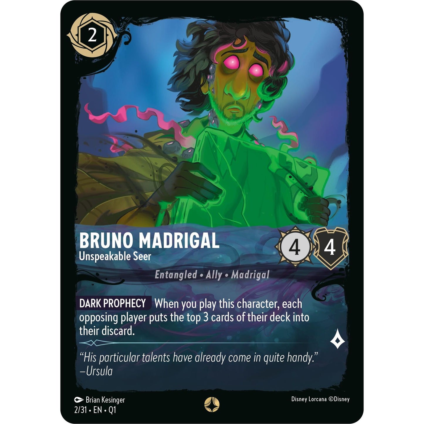 Image for Bruno Madrigal - Unspeakable Seer (2/31) (Q1) - Disney Lorcana