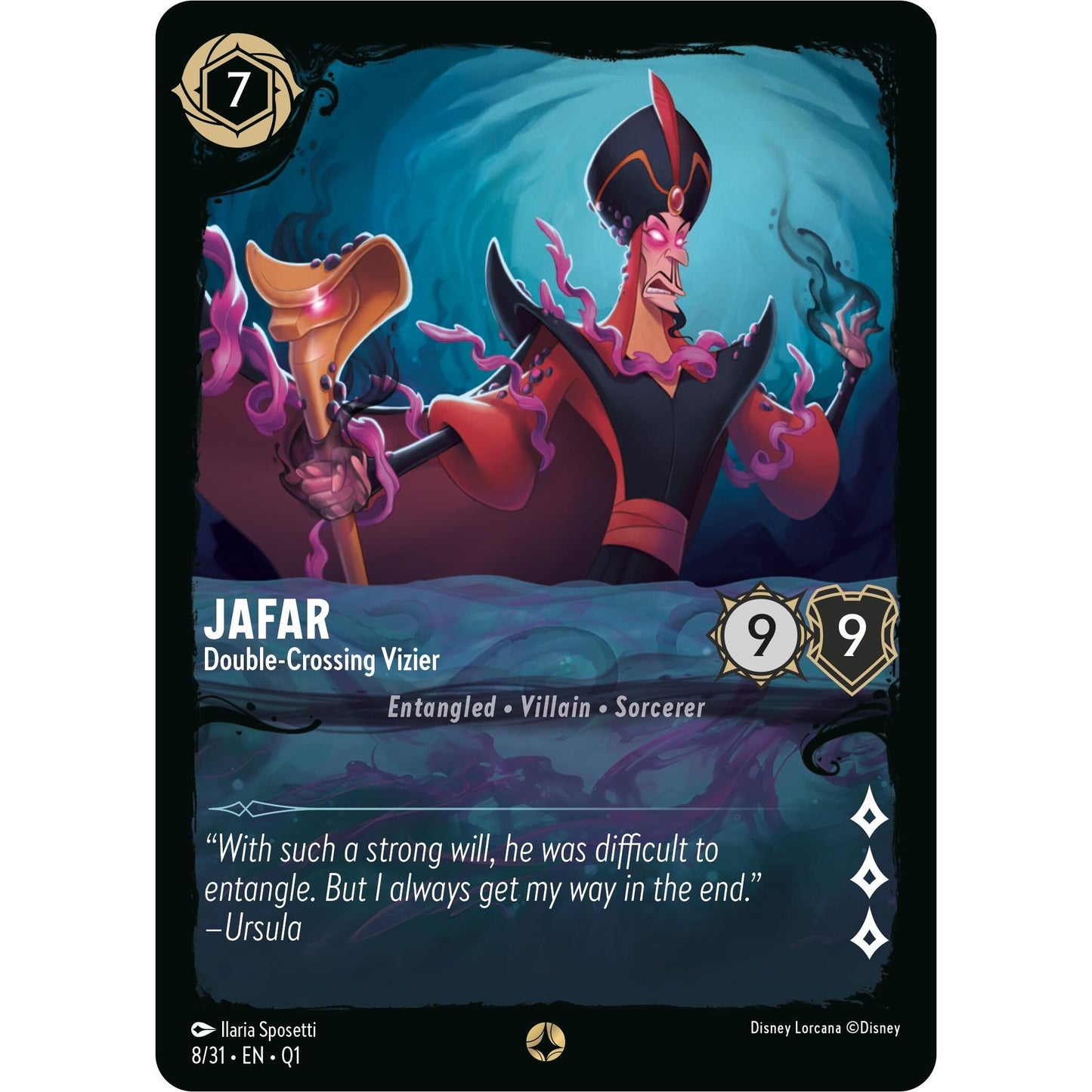 Image for Jafar - Double-Crossing Vizier (8/31) (Q1) - Disney Lorcana
