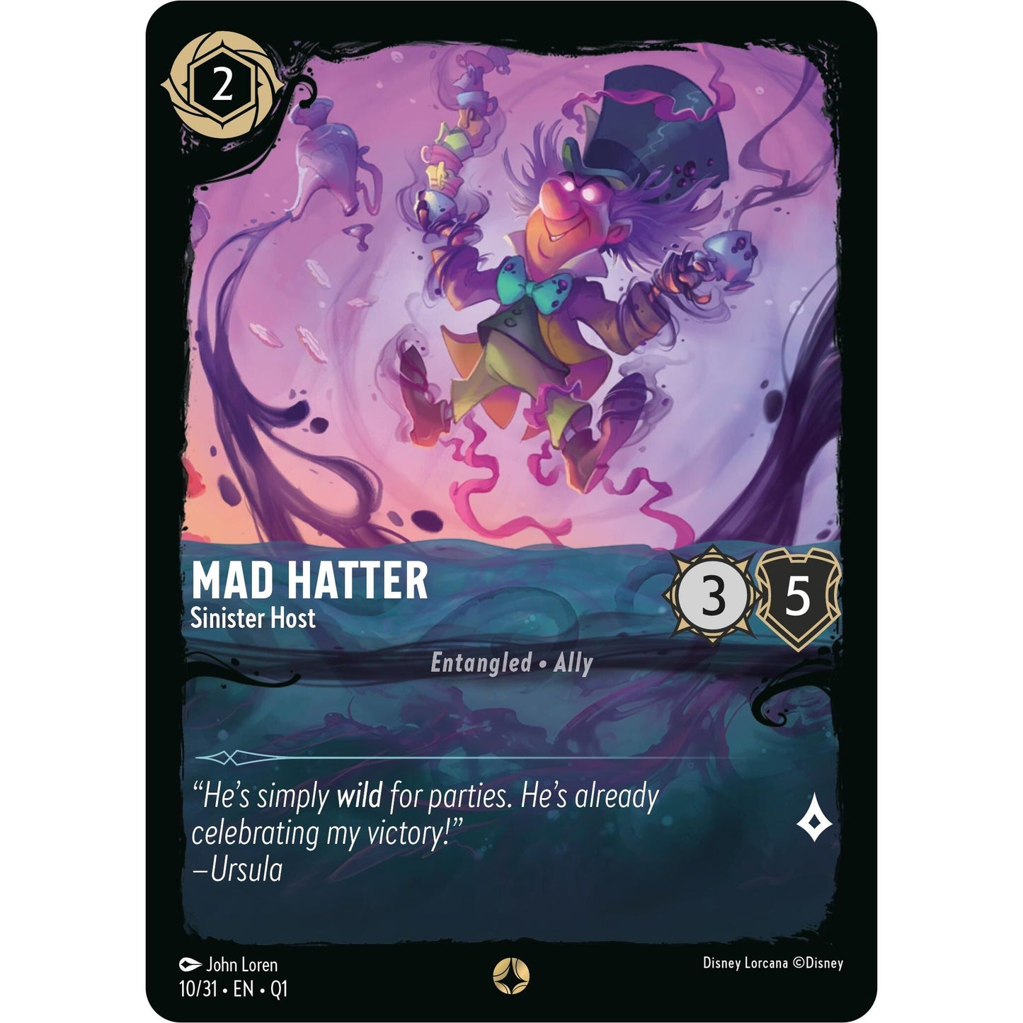 Image for Mad Hatter - Sinister Host (10/31) (Q1) - Disney Lorcana