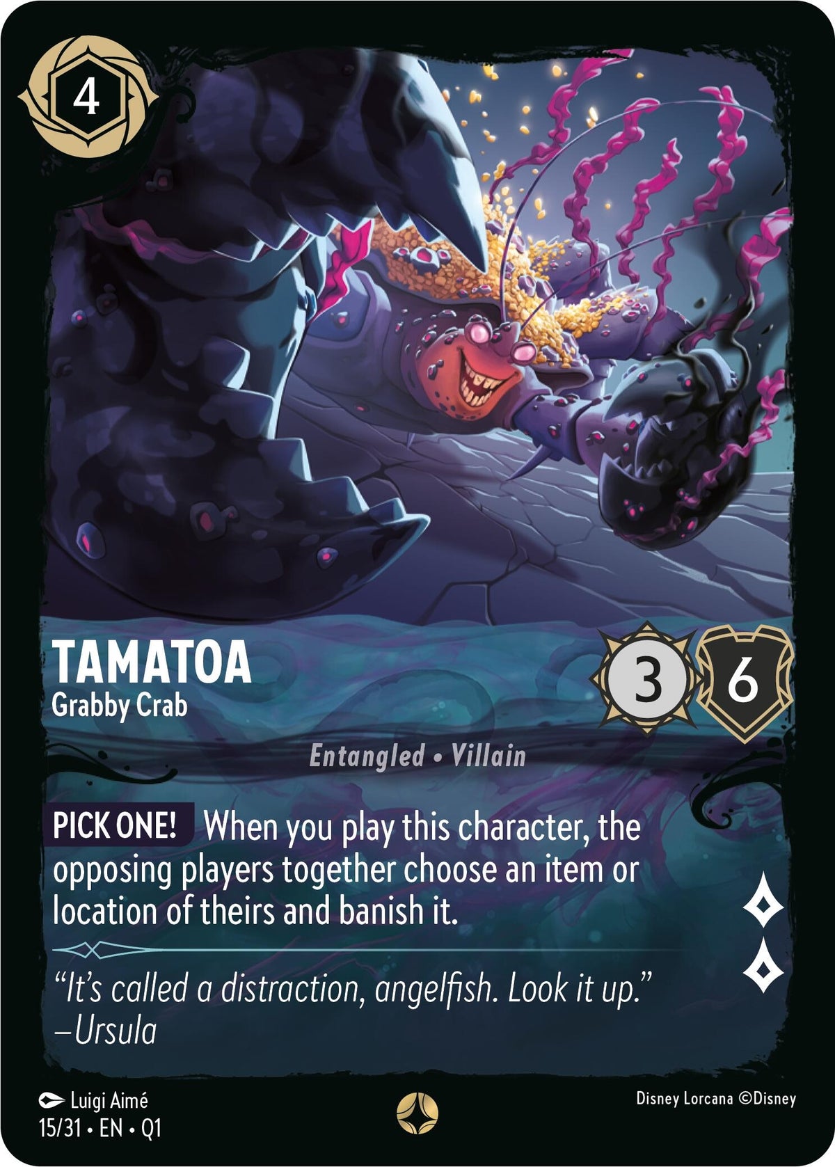 Image for Tamatoa - Grabby Crab (15/31) (Q1) - Disney Lorcana