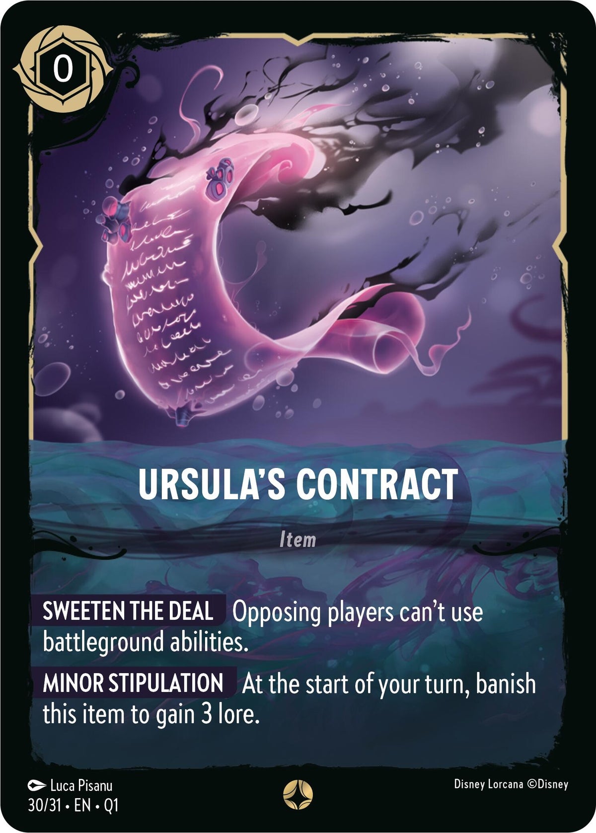 Image for Ursula's Contract (30/31) (Q1) - Disney Lorcana