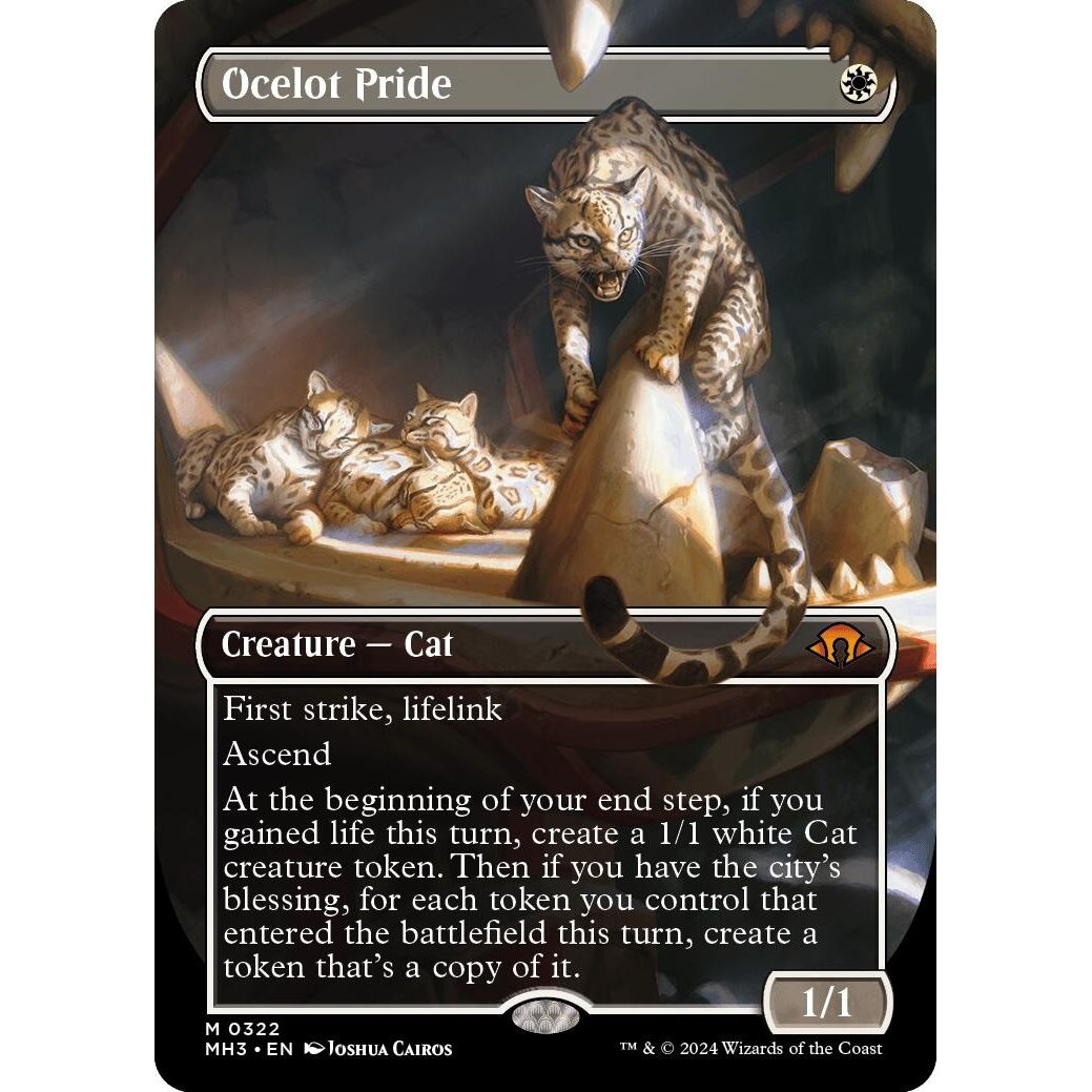 Image for Ocelot Pride (Borderless) (322) (MH3) - Magic: The Gathering