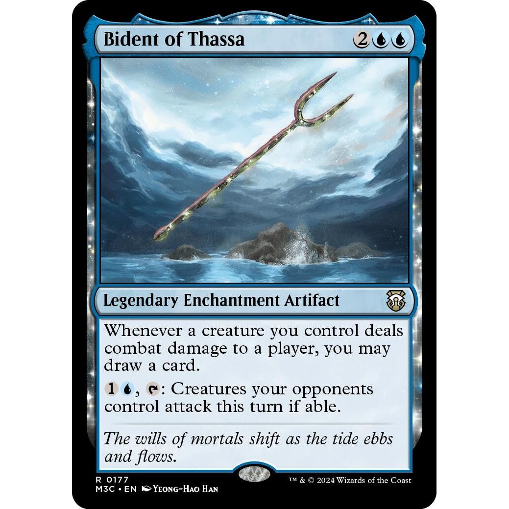 Image for Bident of Thassa (Ripple Foil) (177) (M3C) - Magic: The Gathering