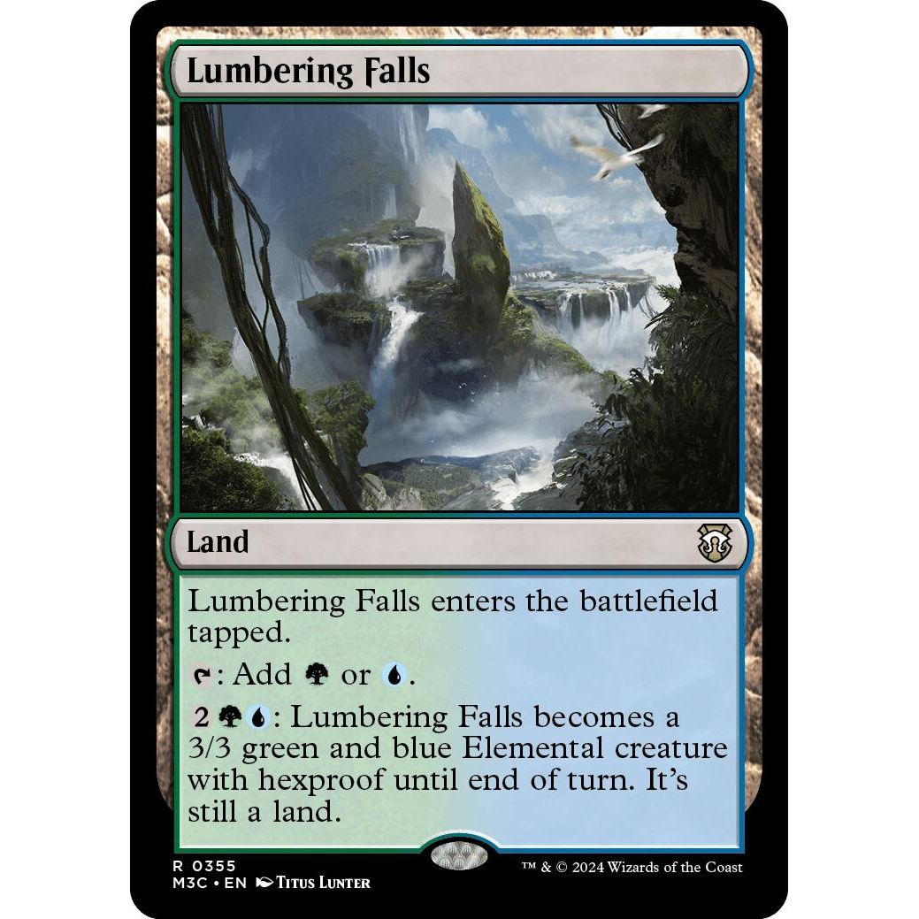 Image for Lumbering Falls (Ripple Foil) (355) (M3C) - Magic: The Gathering