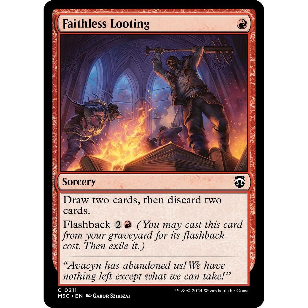 Image for Faithless Looting (Ripple Foil) (211) (M3C) - Magic: The Gathering