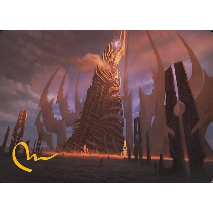 Image for Phyrexian Tower Art Card (Gold-Stamped Signature) (23) (ASMH3) - Magic: The Gathering