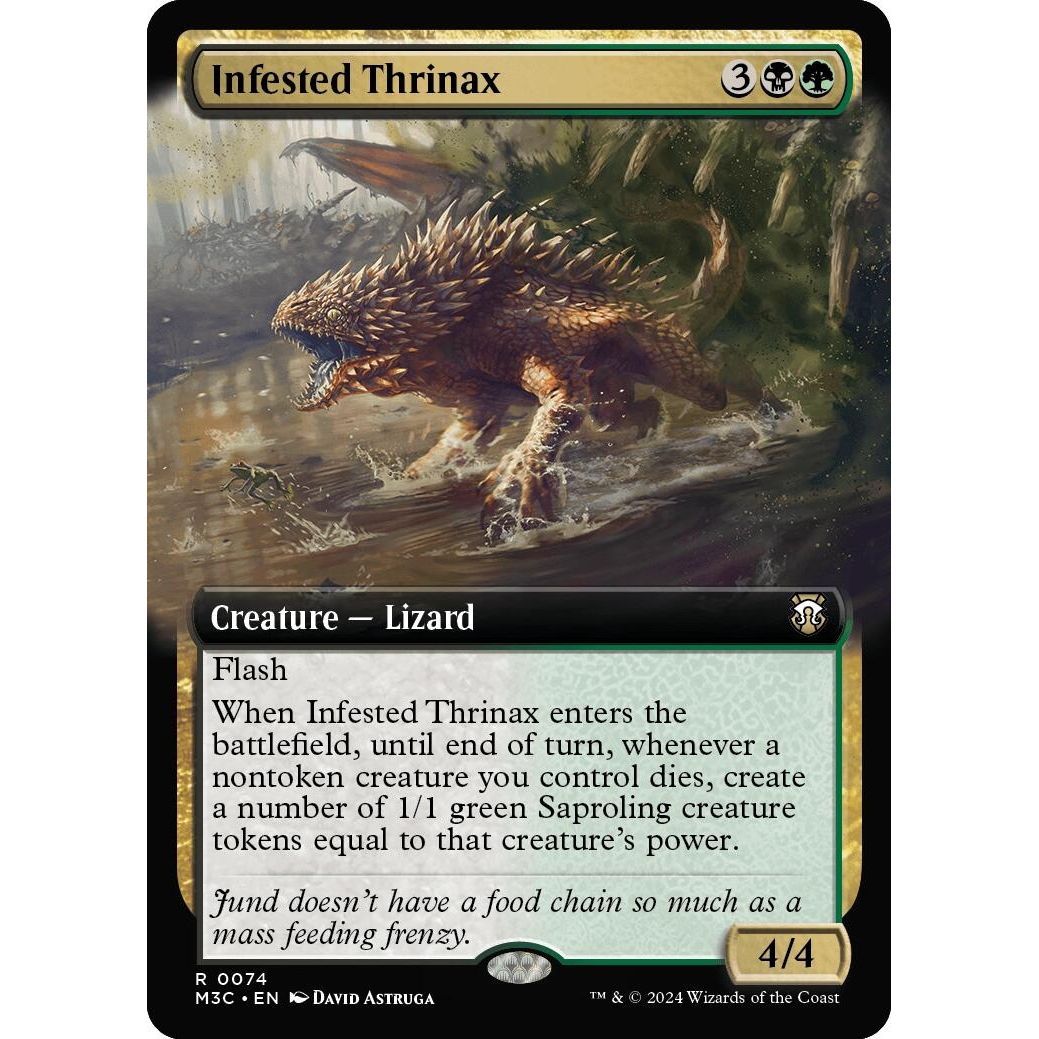 Image for Infested Thrinax (Extended Art) (74) (M3C) - Magic: The Gathering