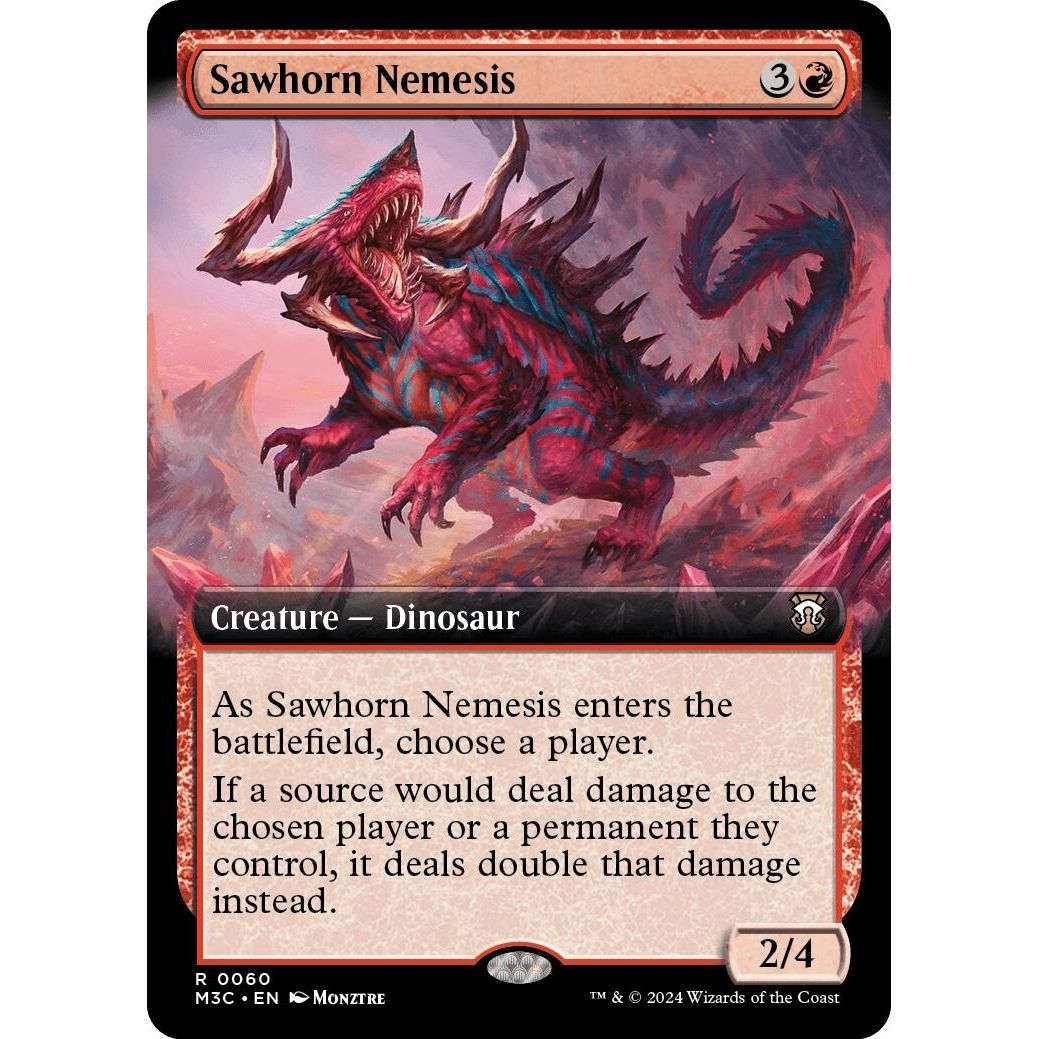 Image for Sawhorn Nemesis (Extended Art) (Ripple Foil) (60) (M3C) - Magic: The Gathering