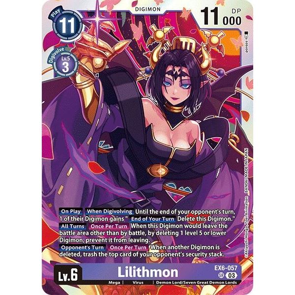 Image for Lilithmon (EX6-057 SR) (EX06) - Digimon Card Game