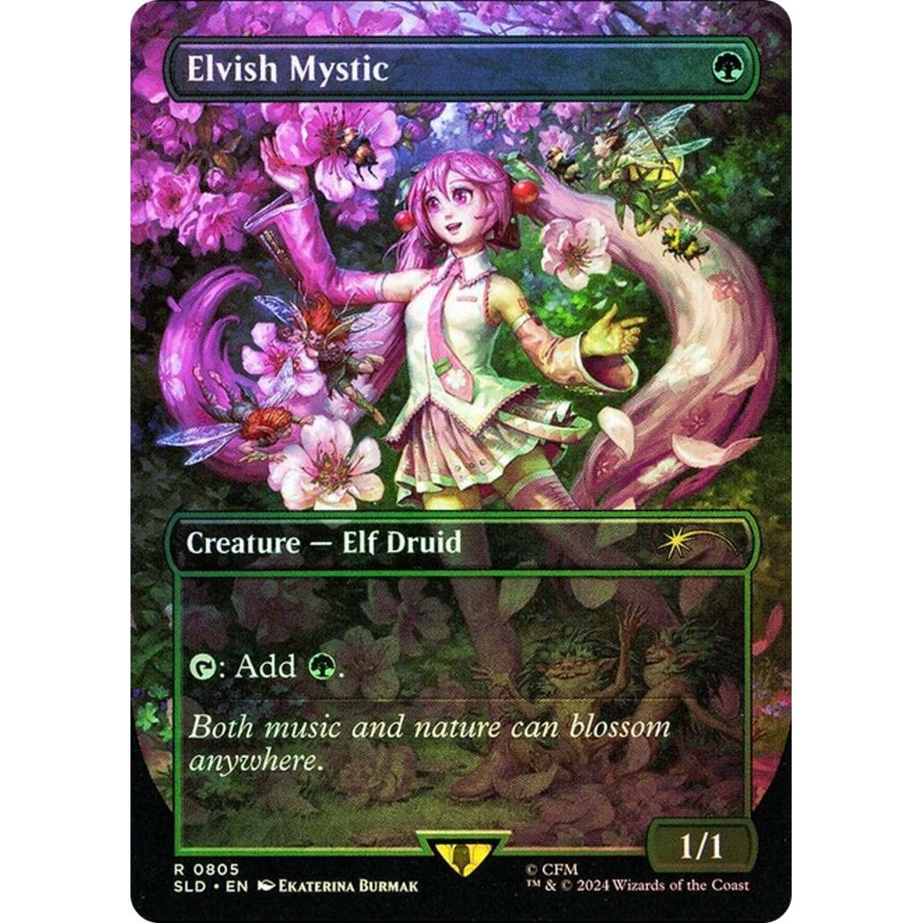 Image for Elvish Mystic (0805) (Rainbow Foil) (805) (SLD) - Magic: The Gathering