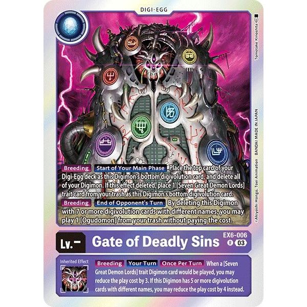 Image for Gate of Deadly Sins (EX6-006 R) (EX06) - Digimon Card Game