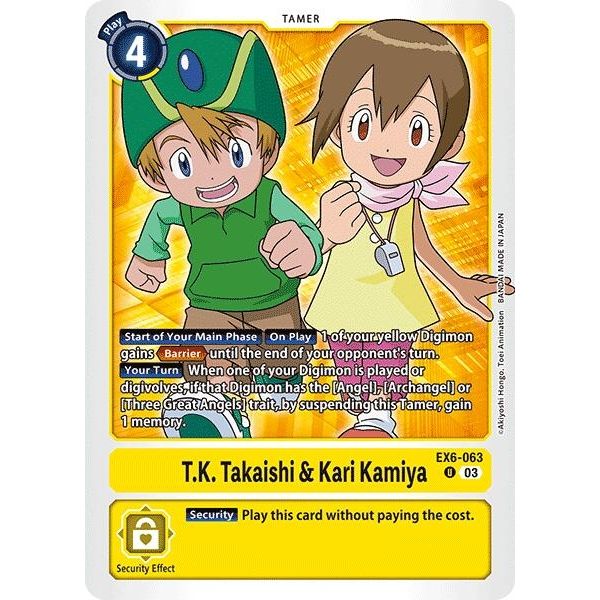 Image for T.K. Takaishi & Kari Kamiya (EX6-063 U) (EX06) - Digimon Card Game