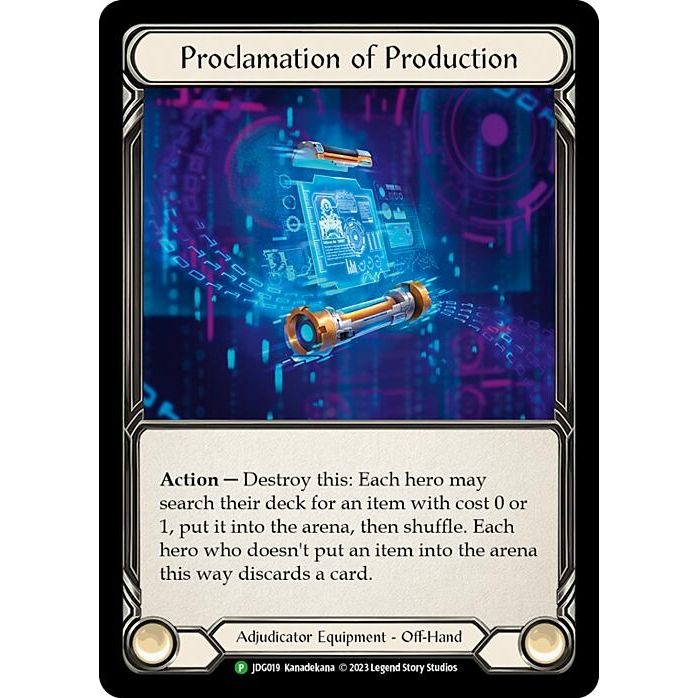 Image for Proclamation of Production - JDG019 (JDG019) (PR) - Flesh and Blood TCG