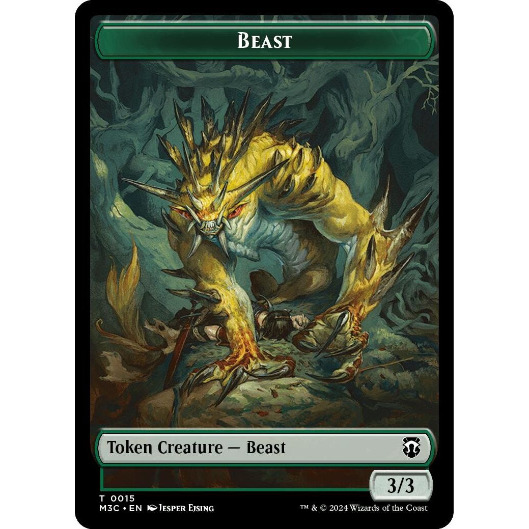 Image for Beast (0015) (Ripple Foil) // Insect (0025) Double-Sided Token (15 // 25) (M3C) - Magic: The Gathering
