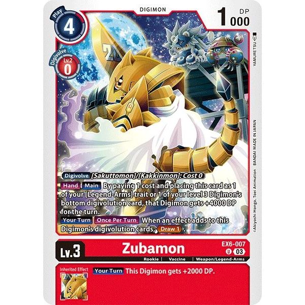 Image for Zubamon (EX6-007 U) (EX06) - Digimon Card Game