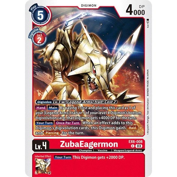 Image for ZubaEagermon (EX6-008 C) (EX06) - Digimon Card Game