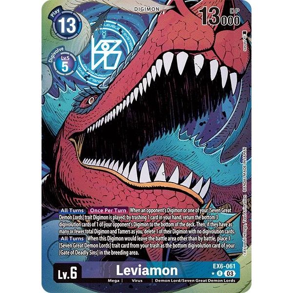 Image for Leviamon (Alternate Art) (EX6-061 R) (EX06) - Digimon Card Game