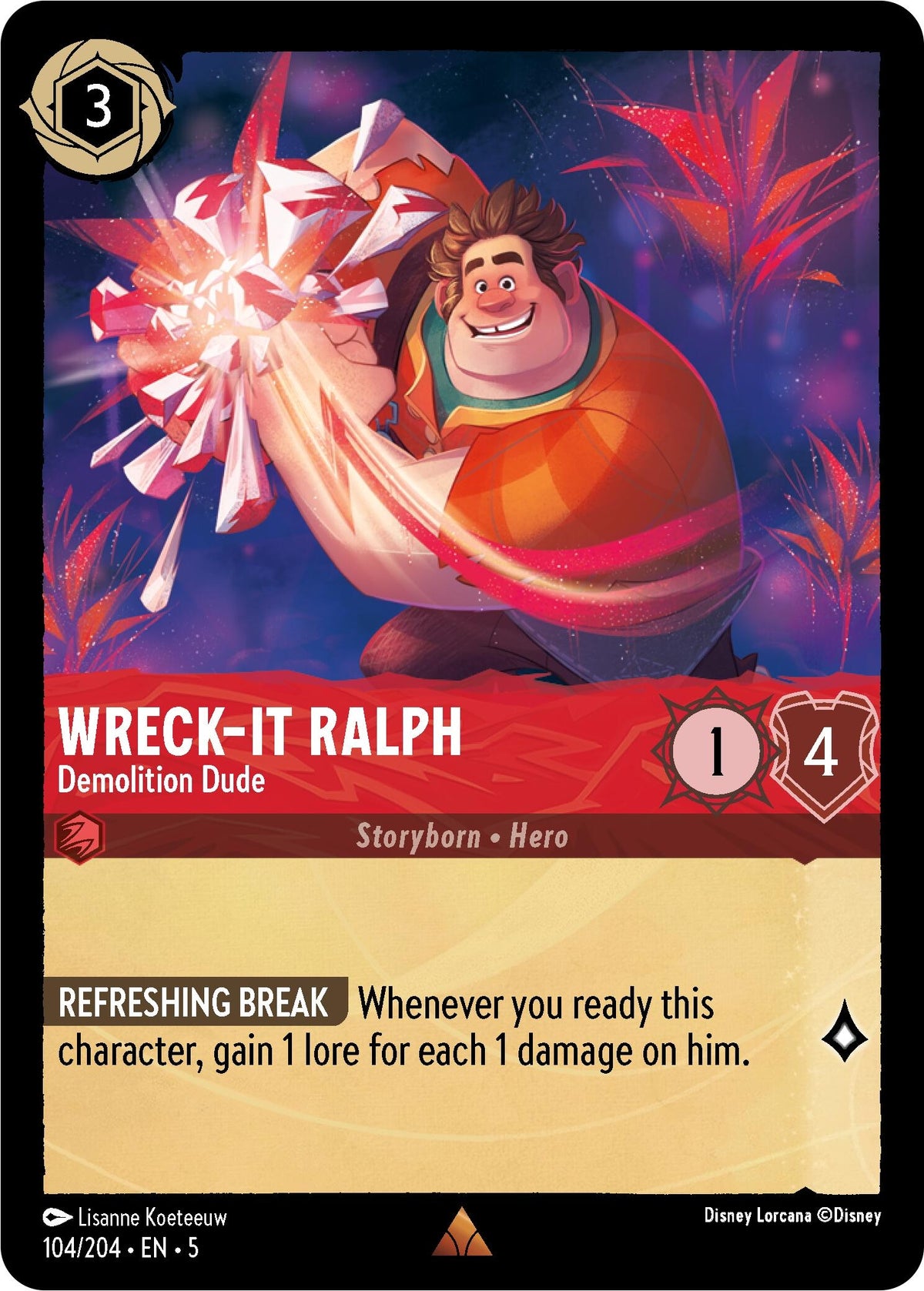 Image for Wreck-It Ralph - Demolition Dude (104/204) (5) - Disney Lorcana