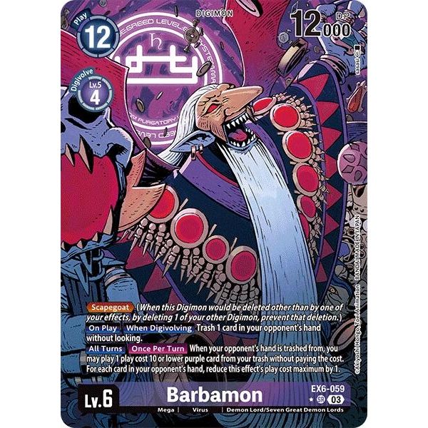 Image for Barbamon (Alternate Art) (EX6-059 SR) (EX06) - Digimon Card Game