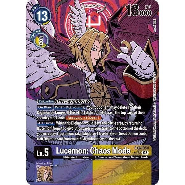 Image for Lucemon: Chaos Mode (Alternate Art) (EX6-054 SR) (EX06) - Digimon Card Game